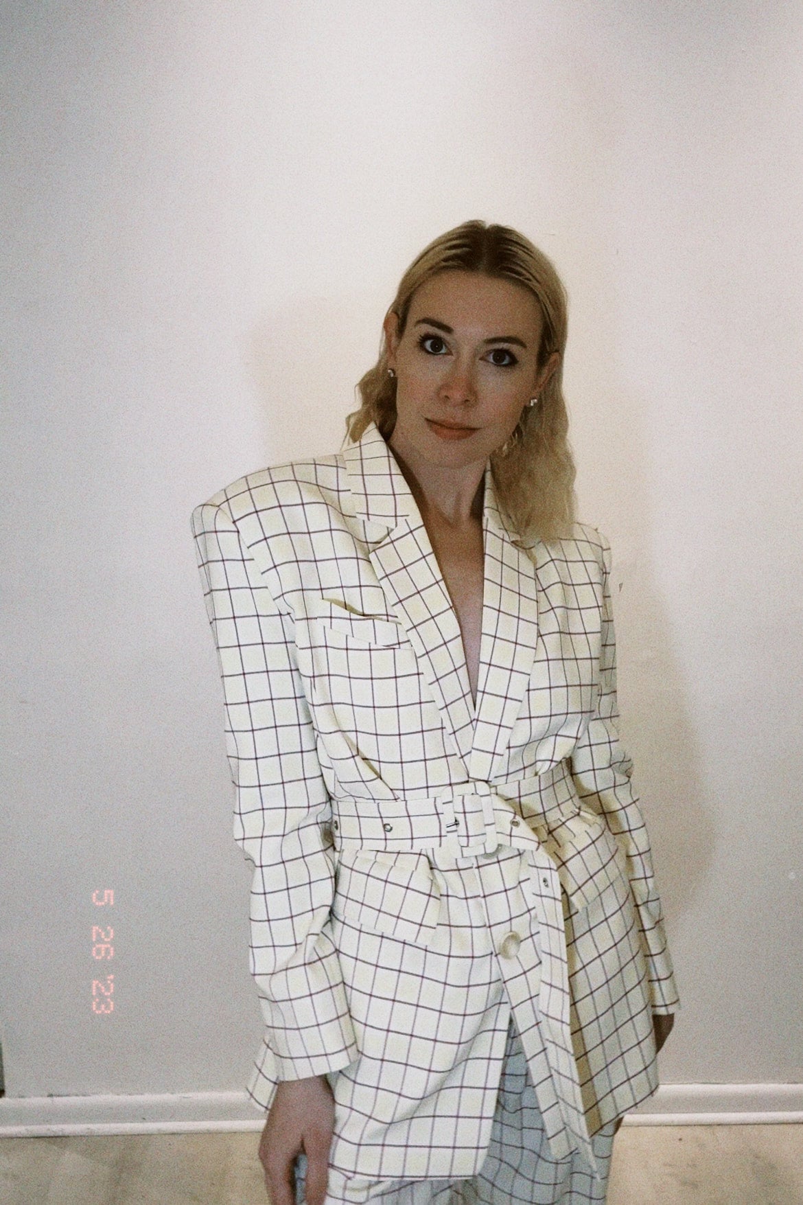 Tibi marvel plaid wrap jacket hotsell